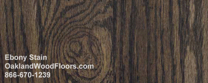 Ebony stain wood floor color